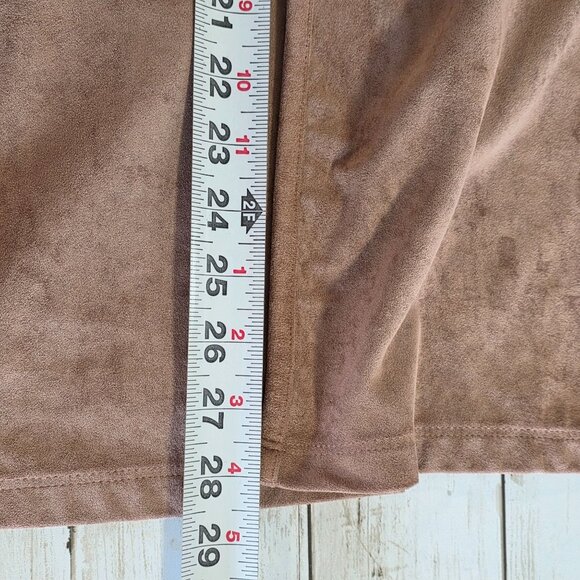 Kut From the Kloth Faux Suede Belted Jacket Dusty Rose Bell Sleeve Pocket Cozy - Picture 6 of 10